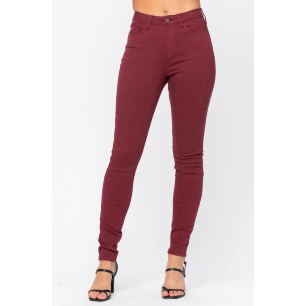 Wine High Waist Skinnies by Judy Blue 18W